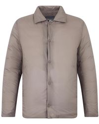 Herno - Jassen ,Bruin ,Gepolsterd Jack Met Klassieke Kraag - Lyst