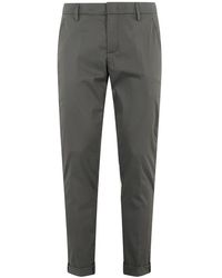 Dondup - Groene Chino Broek Van Lichtgewicht Poplin - Lyst