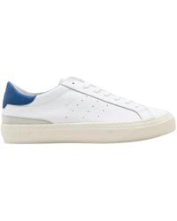 Date - Weiße blaue sneakers sonica kalb - Lyst
