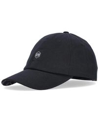 DOLLY NOIRE - Accessoires ,Zwart ,Katoen Zwarte Gebogen Klep Logo Vader Hoed - Lyst