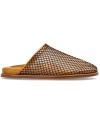 forte_forte - Lederslipper Mit Schimmernden Kristallen - Lyst
