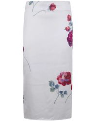 N°21 - Rokken ,Veelkleurig ,Canvas Midi Rok - Lyst