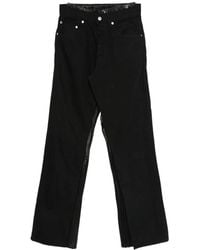 Junya Watanabe - Broeken ,Zwart ,Leer Broek Met Plooi Over Rok - Lyst
