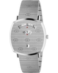 Gucci - Accessoires ,Grijs ,Luxe Stalen Horloge - Lyst