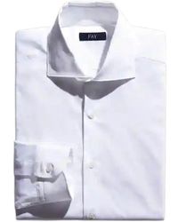 Fay - Overhemden ,Wit ,Klassiek Wit Overhemd - Lyst