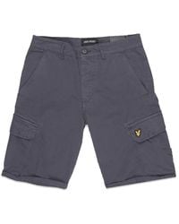 Lyle & Scott - Korte Broeken ,Blauw ,Katoen Cargo Broek Donker Marine Bermuda Stijl - Lyst