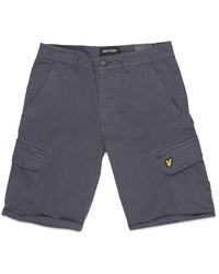 Lyle & Scott - Korte Broeken ,Blauw ,Katoen Cargo Broek Donker Marine Bermuda Stijl - Lyst