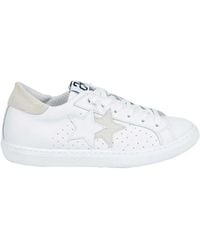 2Star - Sneakers bianche con stelle in pelle - Lyst