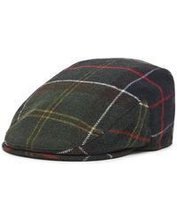 Barbour - Accessoires ,Groen ,Wol Groene Wollen Pet Met Gestikte Klep - Lyst