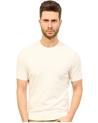 Gran Sasso - Weißes kurzarm-baumwoll-t-shirt - Lyst