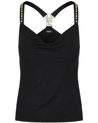 Versace - Tops ,Zwart ,Top Met Versierde Bandjes - Lyst