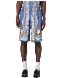 Versace - Barock-Print Seidenshorts - Lyst