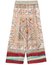Pierre Louis Mascia - Grafikdruck beige hose elastischer bund - Lyst