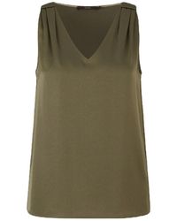 Windsor. - Tops ,Groen ,Japanse Crêpe Blouse Top - Lyst