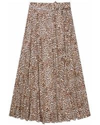 Munthe - Plissierter Laser-Cut Midi-Rock - Lyst