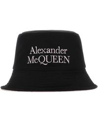 McQueen - Accessoires ,Zwart ,Logo Bucket Hat - Lyst