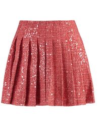 Self-Portrait - Mini-Jupe A Sequins - Lyst