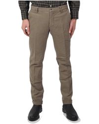 Mason's - Broeken ,Bruin ,Katoen Micro Ruit Chino Broek Voor Mannen - Lyst
