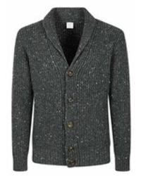 Eleventy - Truien & Vesten ,Grijs ,Wol Vest Met Sjaalkraag - Lyst