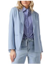 Moves - Jassen ,Blauw ,Elegante Blauwe Blazer Voor Vrouwen - Lyst
