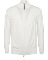 Ballantyne - Plain Full Zip Cardigan - Lyst