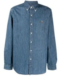 Polo Ralph Lauren - Custom Fit Denim Overhemd - Lyst