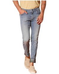Mason's - Slim Fit Denim Hose Mit Safari Print Futter - Lyst