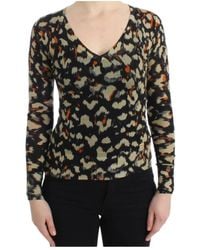 Roberto Cavalli - Elegante Wollen V-Hals Trui - Lyst