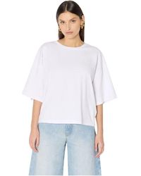 Berenice - Terzaailes T-Shirt Oversize Weiß Mit Bestickten Flügeln Auf Dem Rücken - Lyst