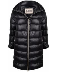 Herno - Abrigo Matilde Acolchado Negro, Mujer, Talla - Lyst