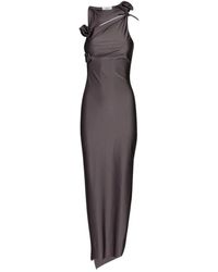 Coperni - Kleedjes ,Grijs ,Satijn Flower Gown - Lyst