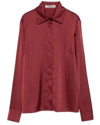 D.exterior - Klassiek-Kraag Satijnen Shirt - Lyst