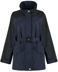 Prada - Chaqueta cortavientos con cinturón desmontable - Lyst