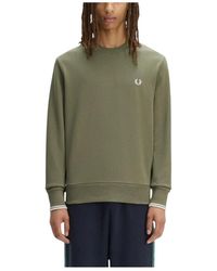 Fred Perry - Hoodies & Sweatvesten ,Groen ,Katoen Sweatshirts - Lyst