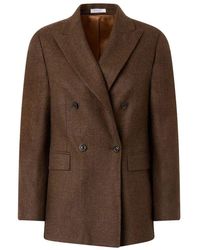 Boglioli - Prince Of Wales Flannel Bianca Blazer - Lyst