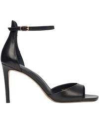 ESTRO - Schoenen ,Zwart ,Leer Elegante Zwarte Sandalen Met Hoge Hakken - Lyst