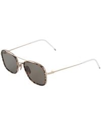 Thom Browne - Acetat- Und Titan-Sonnenbrille Im Rechteckigen Aviator-Stil - Lyst