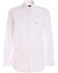 Paul & Shark - Organische Baumwolle Poplin Bianca Hemd - Lyst