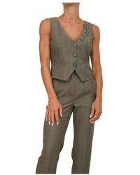 Marella - Groene Mouwloze Vest Van Wollen Mix - Lyst