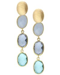 LOTT.gioielli - Ce Qu Three Framed Stones Earrings - Lyst