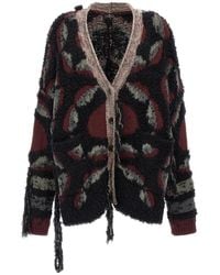 Etro - Worn-Effect Wool Cardigan - Lyst