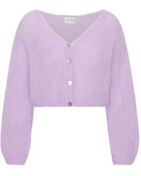 American Dreams - Hellvioletter kurzer mohair-cardigan - Lyst