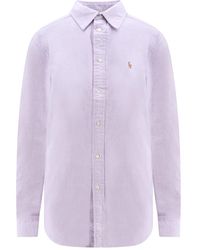 Polo Ralph Lauren - Camicia in cotone con logo ricamato - Lyst