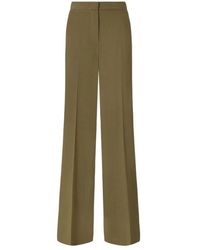 Pinko - Broeken ,Groen ,Leer Hoge Taille Groene Getailleerde Broek - Lyst