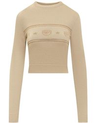 Chiara Ferragni - Round-Neck Knitwear - Lyst