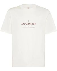 Brunello Cucinelli - Tops ,Wit ,Katoen T-Shirts En Polo's Wit - Lyst