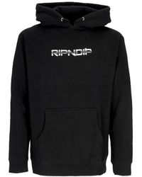 RIPNDIP - Hoodies & Sweatvesten ,Zwart ,Katoen Zwarte Hoodie Met Kangoeroezak - Lyst