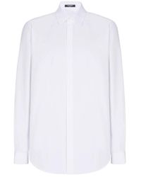 Balmain - Overhemden ,Wit ,Katoen Katoenen Overhemd Met Kenmerkend Borduursel - Lyst