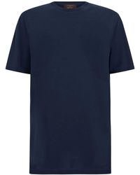 Slowear - Tops ,Blauw ,Katoen Slim-Fit Ice Cotton T-Shirt - Lyst