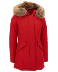 Woolrich - Red coat - Lyst